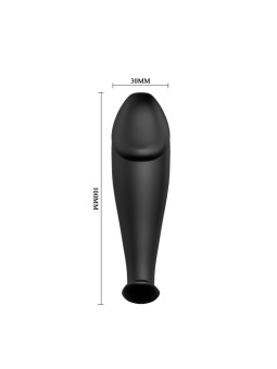 PRETTY LOVE - SILICONE ANAL PLUG FORMA DE PÊNIS E 12 MODOS DE VIBRAO PRETO