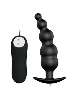 PRETTY LOVE - PLUG ANAL ESTIMULAO EXTRA DE SILICONE E 12 MODOS DE VIBRAO PRETO