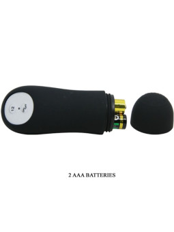 PRETTY LOVE - PLUG ANAL ESTIMULAO EXTRA DE SILICONE E 12 MODOS DE VIBRAO PRETO