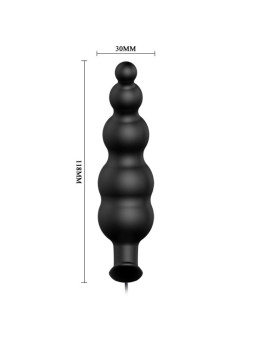 PRETTY LOVE - PLUG ANAL ESTIMULAO EXTRA DE SILICONE E 12 MODOS DE VIBRAO PRETO