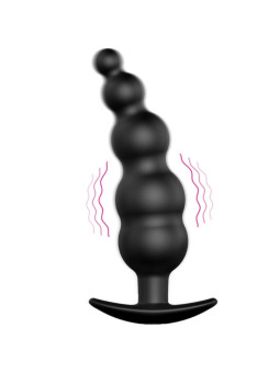 PRETTY LOVE - PLUG ANAL ESTIMULAO EXTRA DE SILICONE E 12 MODOS DE VIBRAO PRETO