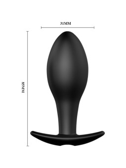 PRETTY LOVE - PLUG ANAL NCORA FORMA SILICONE 12 MODOS DE VIBRAO PRETO