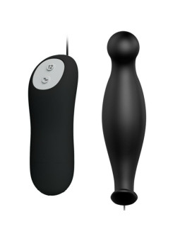 PRETTY LOVE - PLUG ANAL DE SILICONE 12 MODOS DE VIBRAO PRETO