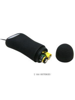 PRETTY LOVE - PLUG ANAL DE SILICONE 12 MODOS DE VIBRAO PRETO
