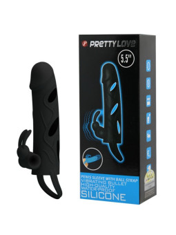 PRETTY LOVE - CAPA DE SILICONE COM VIBRAO 14 CM 1.0