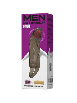 BAILE - BAINHA EXTENSORA DE PÊNIS COM VIBRAO E ALA PARA TESTÍCULOS 13.5 CM