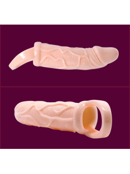 BAILE - BAINHA EXTENSORA DE PÊNIS COM VIBRAO E ALA PARA TESTÍCULOS 13.5 CM
