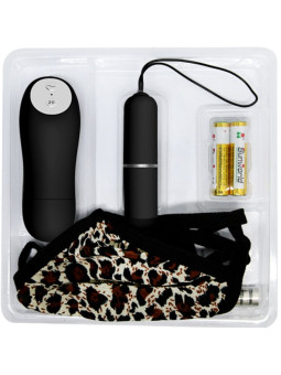 BAILE - CALCINHA FIO DENTAL COM VIBRADOR BALA E CONTROLE REMOTO PRETA