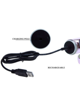 BAILE - VIBRADOR RECARREGVEL COM ROTAO E ESTIMULADOR DE BORBOLETA PULSANTE