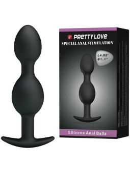 PRETTY LOVE - BOLAS ANAIS DE SILICONE 12.5 CM PRETAS