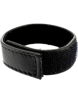 LEATHER BODY - CINTA DE COURO AJUSTVEL COM VELCRO PARA PÊNIS PRETO