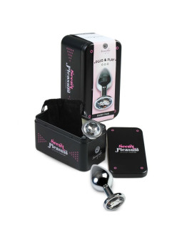 SECRETPLAY - PLUG ANAL ALUMÍNIO TRANSPARENTE 8 CM