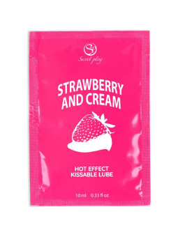 SECRETPLAY - LUBRIFICANTE DOSE ÚNICA MORANGOS E CREME 10 ML