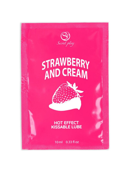 SECRETPLAY - LUBRIFICANTE DOSE ÚNICA MORANGOS E CREME 10 ML