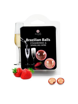 SECRETPLAY - CONJUNTO DE BOLAS BRASILEIRAS  MORANGO E CHAMPANHE