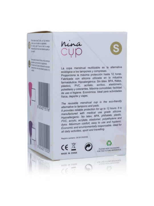 NINA KIKÍ - COPO MENSTRUAL ROSA - TAMANHO S
