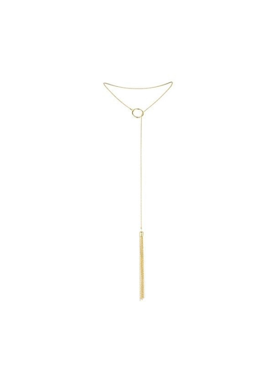 BIJOUX INDISCRETS - COLAR MAGNÍFICO DE METAL COM FRANJAS DOURADAS