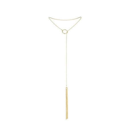 BIJOUX INDISCRETS - COLAR MAGNÍFICO DE METAL COM FRANJAS DOURADAS