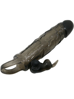 BAILE - CAPA PARA PÉNIS BRAVE MAN COM COELHO PRETO 16.5 CM