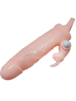 BAILE - CAPA PARA PÊNIS BRAVE MAN COM COELHO E CARNE DE MOTOR DUPLO 16.5 CM