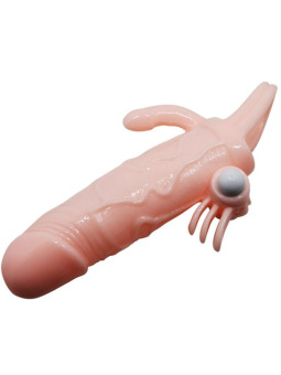 BAILE - CAPA PARA PÉNIS BRAVE MAN COM CARNE DE ESTIMULAÇÃO CLITÓRICA E ANAL 16.5 CM