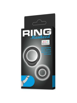 BAILE - KIT 2 ANÉIS DE SILICONE ANEL MASCULINO