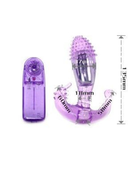 BAILE - ESTIMULADOR VAGINAL E ANAL LILAC COM VIBRAO