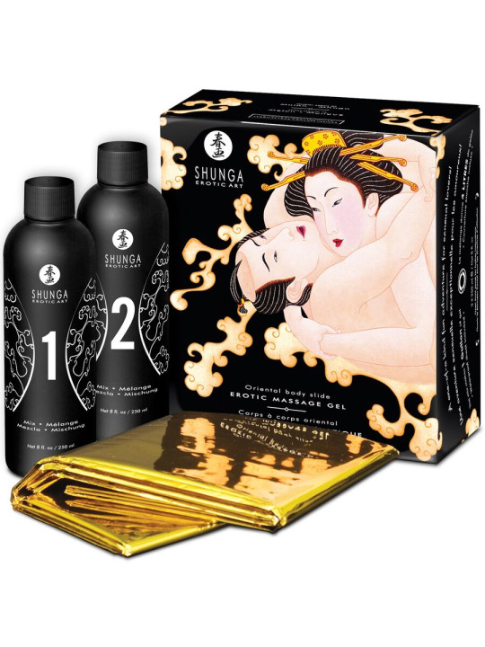 SHUNGA - GEL DE MASSAGEM ERÓTICO CORPO A CORPO MELÃO ORIENTAL MANGA