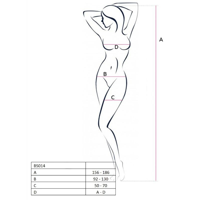 PASSION - WOMAN BS014 BODYSTOCK BRANCO TAMANHO ÚNICO