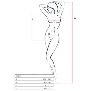 PASSION - WOMAN BS035 BODYSTOCK BRANCO TAMANHO ÚNICO