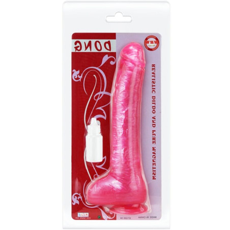 BAILE - DILDO DONG ROSA REALÍSTICO COM VENTOSA