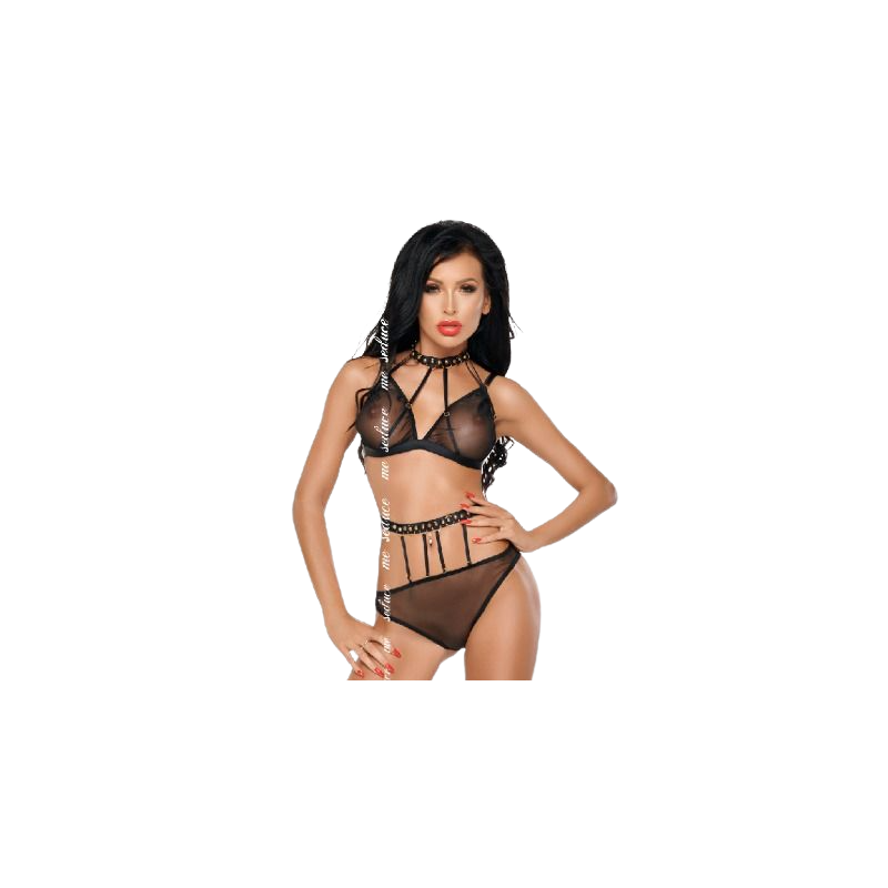 ME-SEDUCE - DOTTY CONJUNTO DUAS PEAS PRETO S/M