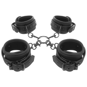 FETISH SUBMISSIVE - CONJUNTO DE ALGEMAS DE MÃOS E TORNOZELO COM FORRO DE NOPRENE