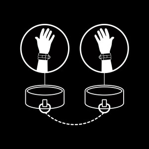 FETISH SUBMISSIVE - ALGEMAS DE COURO VEGANO COM FORRO DE NOPRENE