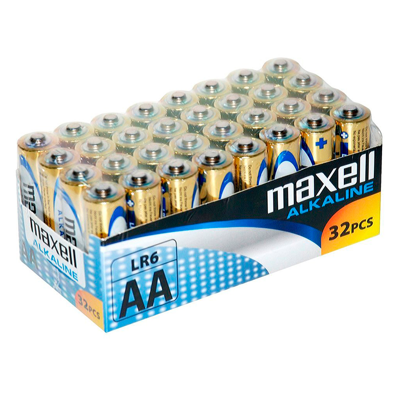 MAXELL - PACK ALCALINA AA LR6*32 UDS