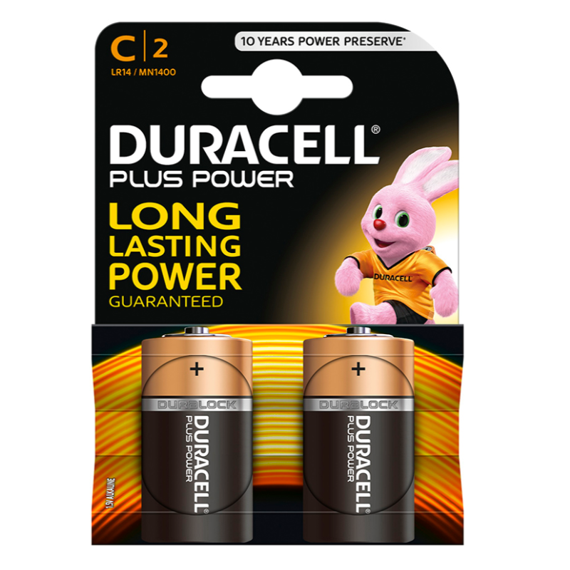 DURACELL - BATERIA PLUS POWER C LR14 2 UNIDADES