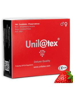 UNILATEX - CONSERVANTES DE MORANGO / VERMELHO 144 UNIDADES